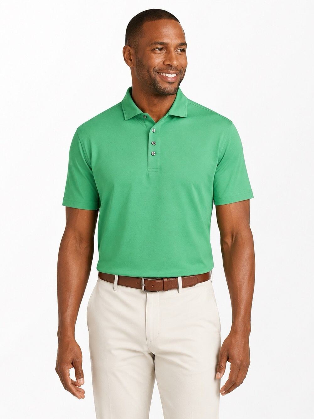 Greyson Omaha Polo Shirt Men’s XL Green brrr Cooling Gothic G Golf Shirt